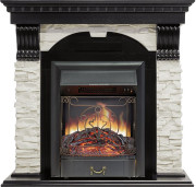 Каминокомплект Dublin - Венге / Сланец белый с очагом Majestic FX Black Каминокомплект Dublin - Венге / Сланец белый с очагом Majestic FX Black