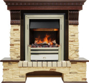 Каминокомплект Pierre Luxe угловой - Темный дуб / Сланец (Высота 1005мм) с очагом Cavendish Каминокомплект Pierre Luxe угловой - Темный дуб / Сланец (Высота 1005мм) с очагом Cavendish