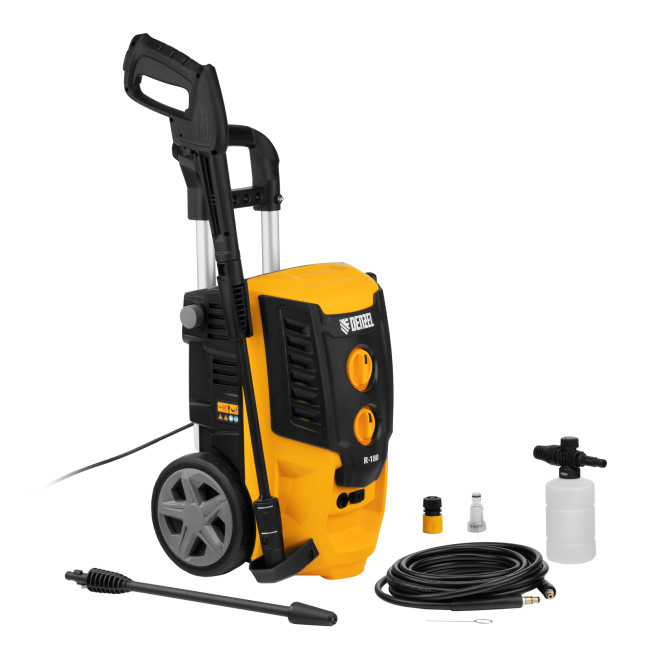 Моечная машина высокого давления R-180, 2200 Вт, 180 бар, 380 л/ч, колесная Denzel в Ижевске Моечная машина высокого давления R-180, 2200 Вт, 180 бар, 380 л/ч, колесная Denzel в Ижевске