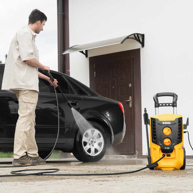 Моечная машина высокого давления R-180, 2200 Вт, 180 бар, 380 л/ч, колесная Denzel в Ижевске Моечная машина высокого давления R-180, 2200 Вт, 180 бар, 380 л/ч, колесная Denzel в Ижевске