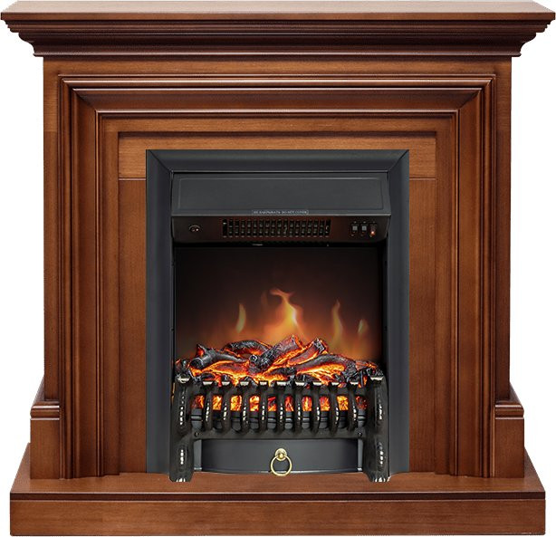 Каминокомплект Bradford - Орех с очагом Fobos FX Black в Ижевске