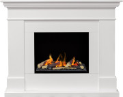 Каминокомплект California - Белый (Глубина 380) с очагом Cassette 600 LNH-INT (с дровами)