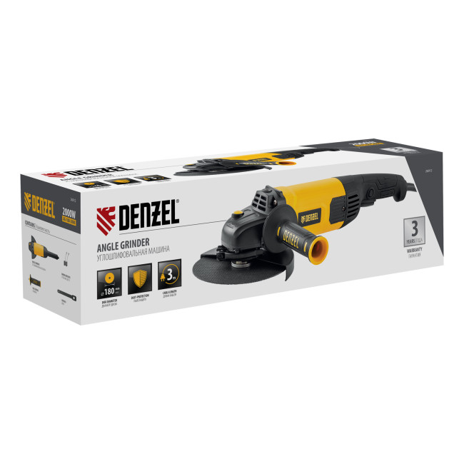 Машина шлифовальная угловая AG180-2000, 2000 Вт, 180 мм, 8500 об/мин Denzel в Ижевске Машина шлифовальная угловая AG180-2000, 2000 Вт, 180 мм, 8500 об/мин Denzel в Ижевске