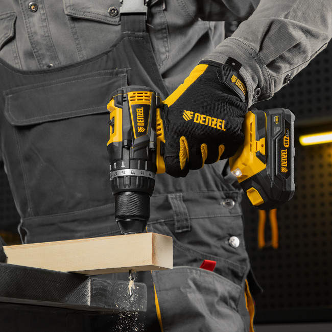 Дрель-шуруповерт аккумуляторная ударная бесщет CIDB-IB-18-02, Li-Ion, 18 В, 2 акк. Denzel в Ижевске