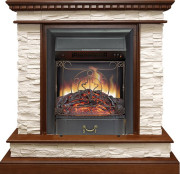 Каминокомплект Calgary - Дуб / Сланец бежевый с очагом Majestic FX Black Каминокомплект Calgary - Дуб / Сланец бежевый с очагом Majestic FX Black