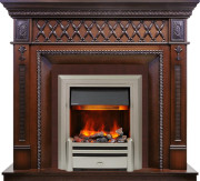 Каминокомплект Alexandria - Махагон коричневый антик с очагом Chesford Каминокомплект Alexandria - Махагон коричневый антик с очагом Chesford