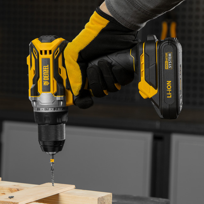 Дрель-шуруповерт аккумуляторная, бесщет. BLDL-18-02 Li-Ion, 18 В Denzel в Ижевске