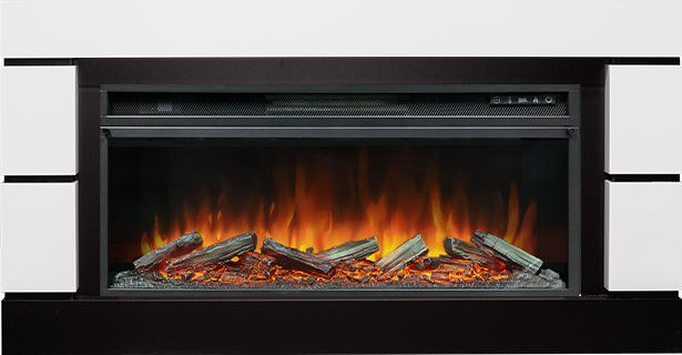 Каминокомплект Modern 42 SFT - Белый с черным с очагом Vision 42 LOG LED в Ижевске