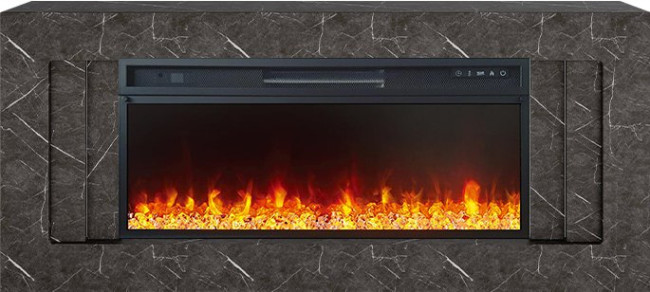 Каминокомплект Line 42 SFT Stone Touch (Разборный) - Серый мрамор с очагом Vision 42 LED в Ижевске