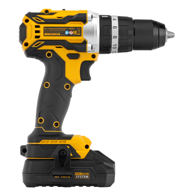 Дрель-шуруповерт аккумуляторная ударная бесщет CIDB-18-02, Li-Ion, 18 В Denzel в Ижевске