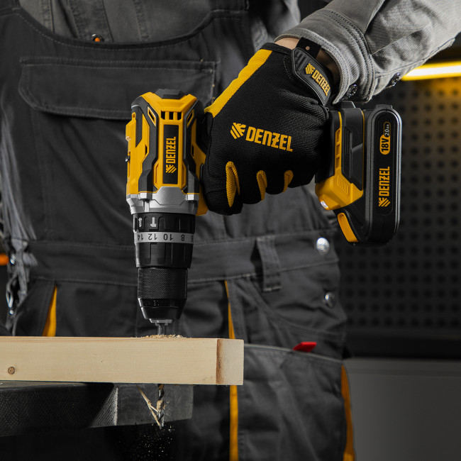 Дрель-шуруповерт аккумуляторная ударная бесщет CIDB-18-02, Li-Ion, 18 В Denzel в Ижевске