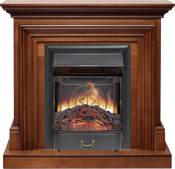 Каминокомплект Bradford - Орех с очагом Majestic FX Black в Ижевске