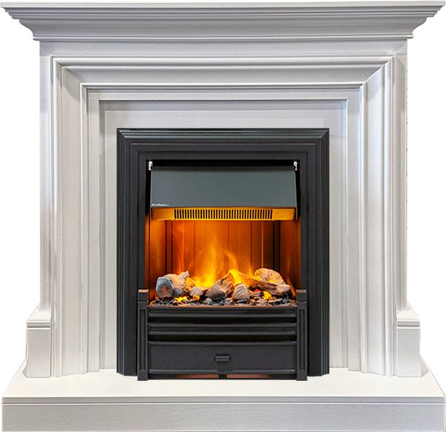 Каминокомплект Bradford - Белый с очагом Brookline Black в Ижевске