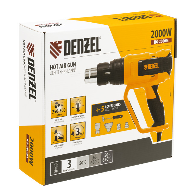 Фен технический HG-2000M, 2000 Вт, 3 режима Denzel в Ижевске Фен технический HG-2000M, 2000 Вт, 3 режима Denzel в Ижевске