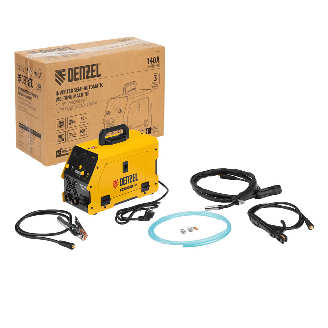 Аппарат инвертор. полуавтомат. сварки Mini MIG-140FG, 140 А, ПВ 60% Denzel в Ижевске