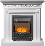 Каминокомплект Valletta - Белый (Ширина 1040 мм) с очагом Aspen Black