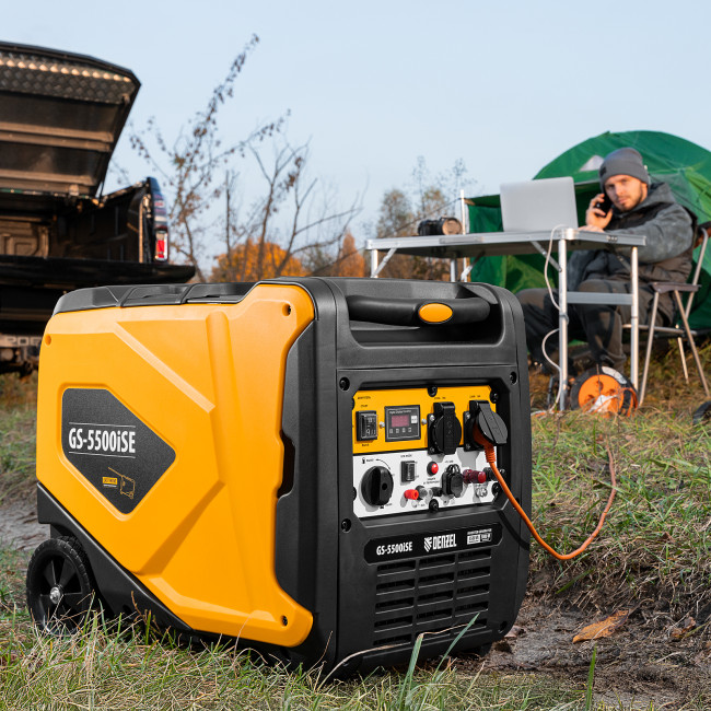 Генератор инверторный GS-5500iSE, 5,5 кВт, 230 В, закрытый корпус,электростартер Denzel в Ижевске Генератор инверторный GS-5500iSE, 5,5 кВт, 230 В, закрытый корпус,электростартер Denzel в Ижевске