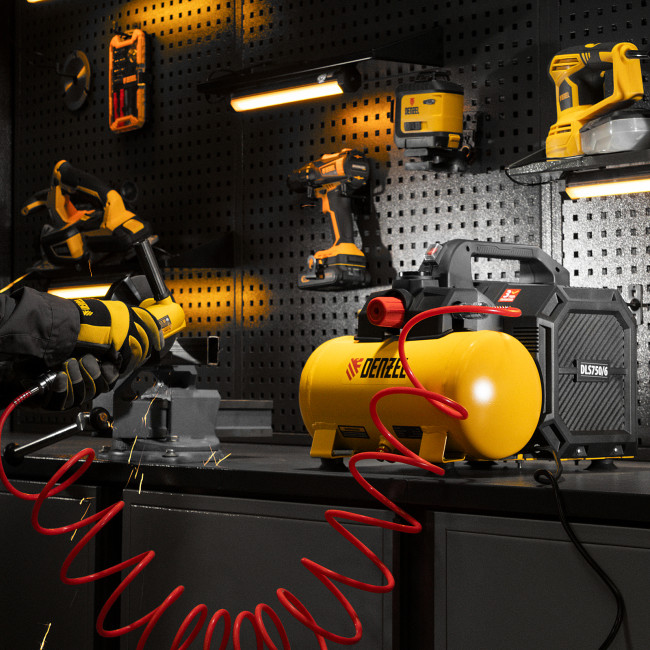 Компрессор  DLS750/6 безмасляный малошумный 750 Вт, 140 л/мин,ресивер 6 л Denzel в Ижевске