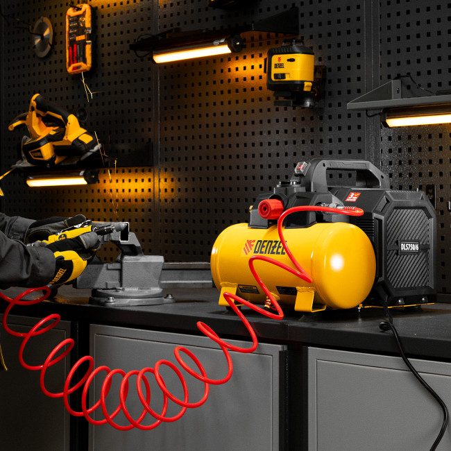 Компрессор  DLS750/6 безмасляный малошумный 750 Вт, 140 л/мин,ресивер 6 л Denzel в Ижевске