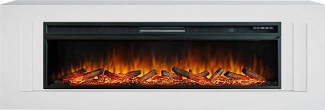 Каминокомплект Line 60 SFT - Белый с очагом Vision 60 LOG LED в Ижевске