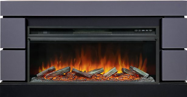 Каминокомплект Modern 42 SFT (Разборный) - Серый графит с очагом Vision 42 LOG LED в Ижевске