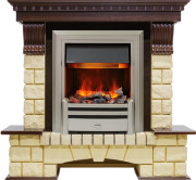 Каминокомплект Pierre Luxe - Темный дуб / Шампань (Высота 1050мм) с очагом Chesford Каминокомплект Pierre Luxe - Темный дуб / Шампань (Высота 1050мм) с очагом Chesford