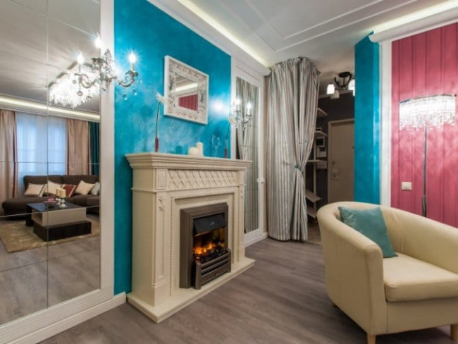 Каминокомплект Alexandria - Махагон коричневый антик с очагом Atherton в Ижевске