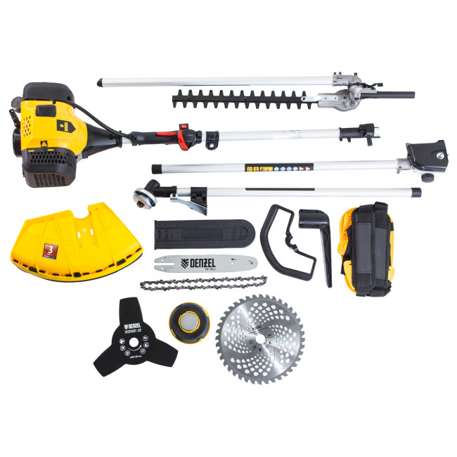 Триммер бензиновый мультифункциональный DGT-52S-MAX, 52 см3, разъёмная штанга Denzel в Ижевске