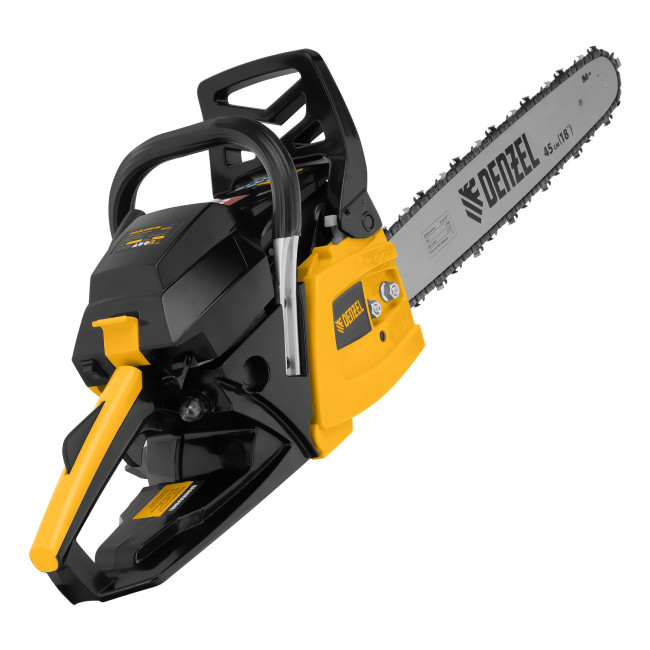 Пила цепная бензиновая DGS-5218, шина 45 см, 52 см3, 3.5 л.с, шаг 0.325, паз 1.5 мм, 72 звена Denzel в Ижевске