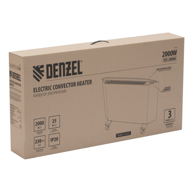 Конвектор электрический XCE-2000 B, 230 В, 2000 Вт, X-образный нагреватель Denzel в Ижевске Конвектор электрический XCE-2000 B, 230 В, 2000 Вт, X-образный нагреватель Denzel в Ижевске