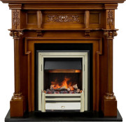 Каминокомплект Oxford - Орех с очагом Cavendish Каминокомплект Oxford - Орех с очагом Cavendish