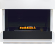 Каминокомплект Cube - Белый с черным с очагом Cassette 400 LNH-INT PS (без дров)