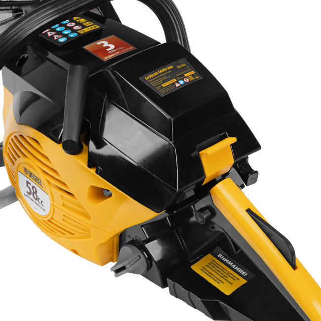 Пила цепная бензиновая DGS-5820, шина 50 см, 58 см3, 4.1 л.с, шаг 0.325, паз 1.5 мм, 76 звеньев Denzel в Ижевске