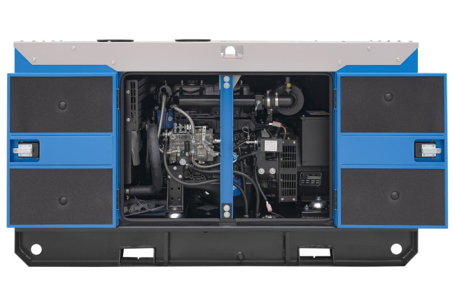 Дизельный генератор ТСС АД-12С-Т400-1РКМ5 в шумозащитном кожухе в Ижевске