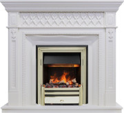 Каминокомплект Alexandria - Белый дуб с очагом Cavendish Каминокомплект Alexandria - Белый дуб с очагом Cavendish