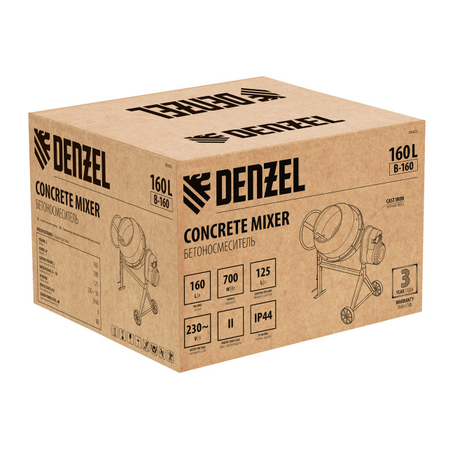 Бетоносмеситель B-160, 700 Вт, 160 л Denzel в Ижевске Бетоносмеситель B-160, 700 Вт, 160 л Denzel в Ижевске
